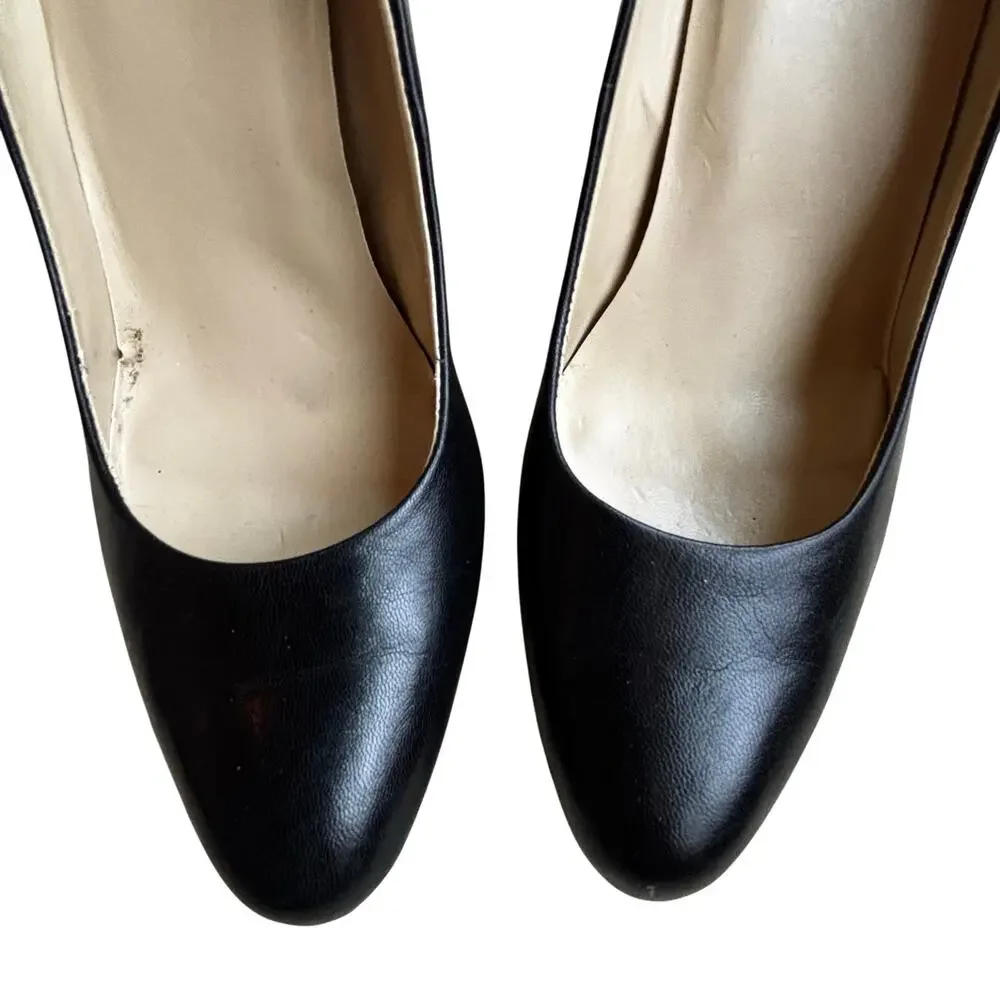 Lauren Ralph Lauren Zabrina black leather pumps size 8B classic career shoes